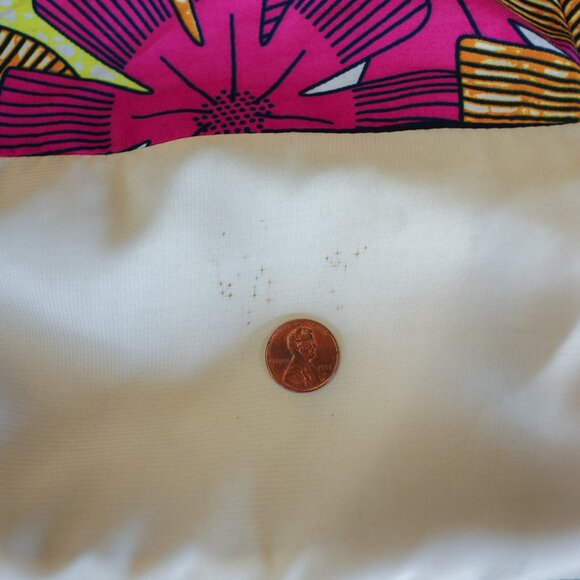 Vintage 1960s African Waxhaus Hummingbird Print Two-Piece Set Super Wax Cotton - Picture 15 of 17